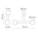 Robin Lamps Rigoberta Wall Direct Light Trio dimensions