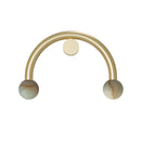 Robin Lamps Rigoberta Wall Direct Light – Gold and Alabaster Sphere Curved iron wall light