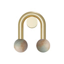 Robin Lamps Rigoberta Wall Direct Light – Gold and Alabaster Sphere Super Curved iron wall light