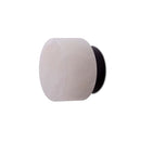 Robin Lamps Rock Alabaster Wall Ceiling Light front view white alabaster shade black backplate