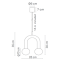 RobinRobin Lamps Rigoberta Pendant LampWall LightRIGO-I-PEN-DUOSCURV-9002