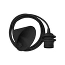 Umage Cord Set black textile cord with canopy and E27 socket
