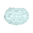 Medium light blue Umage Eos goose feather lampshade pack shot