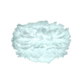 Mini light blue Umage Eos goose feather lampshade pack shot