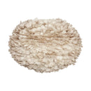 Large light brown Umage Eos goose feather lampshade pack shot