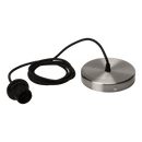 Umage Rosette Cord Set brushed steel with cord and E27 socket