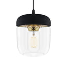 Umage Acorn Glass Lampshade with Clear glass, Brass and Black 