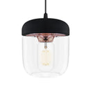 Copper and Black  Acorn Glass Lampshade by Umage with Clear Glass