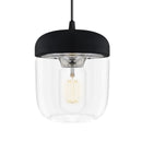 Steel and Black Acorn Lampshade by Umage with Clear Glass