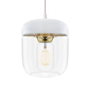 Umage Acorn Glass Lampshade in white and brass
