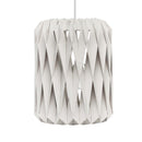 Pilke Signature 18 Wooden Pendant Light in White