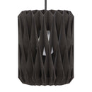 Pilke Signature 18 Wooden Pendant Light in Black