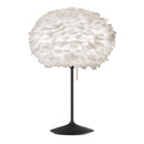 White Feather Table Lamp with Black base - by Umage