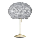 Brass and Grey Feather Table Lamp By Umage