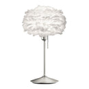 Feather Table Lamp by Umage, a Steel Table lamp with White Feather Lampshade