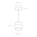 hoxton 17 aluminium pendant light dimensions