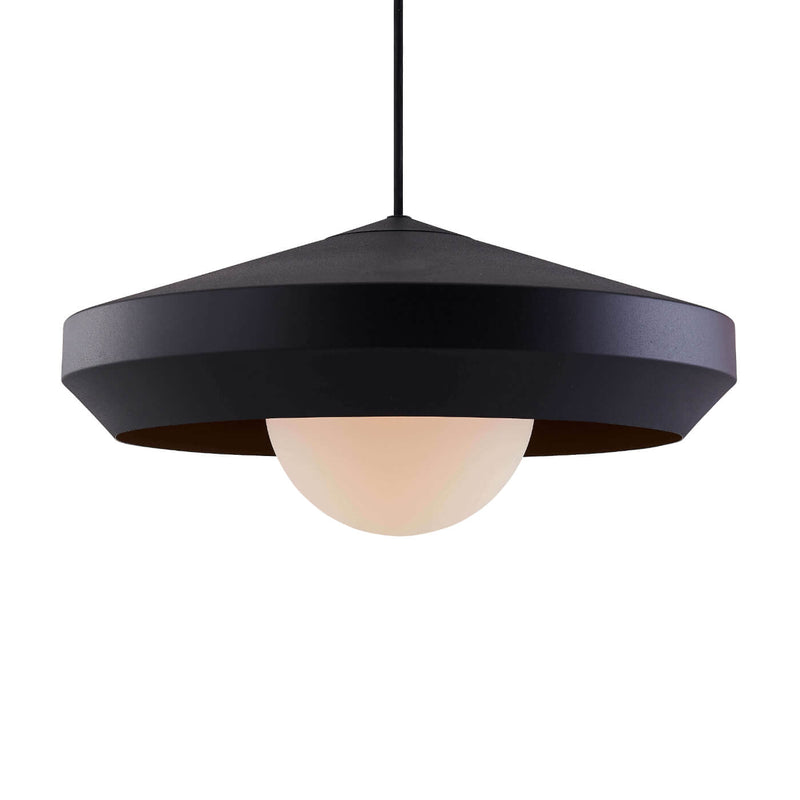 hoxton 50 aluminium pendant light in black