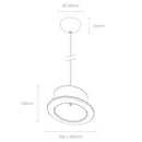 innermost wooster top hat pendant light dimensions