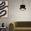 innermost wooster top hat pendant light in living room