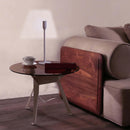 innermost yoy white table lamp on coffee table beside sofa