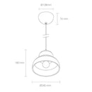 jelly glass pendant light dimensions