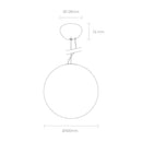 Lighting LoverMoon Globe Pendant LightSuspension LightPD04912001