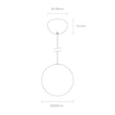 Lighting LoverMoon Globe Pendant LightSuspension LightPD04912001