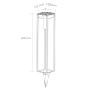 Lighting LoverSolar Bollard Garden Light – Waterproof LED Outdoor Pathway LampOutdoor LightLB13111745