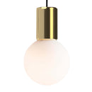 pearl drop led pendant light brass