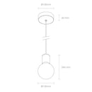 pearl drop led pendant light dimensions