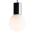 pearl drop led pendant light in gunmetal