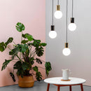 pearl drop led pendant lights with plant and table