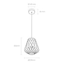 pilke 28 wooden pendant light dimensions