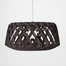 Large Black Birch Wood Pendant Light By Pilke