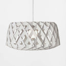 Large White Birch Wood Pendant Light by Pilke