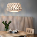pilke 60 wooden pendant light above table